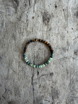 Petra Bracelet - Tiger's Eye / African Turquoise / Amazonite