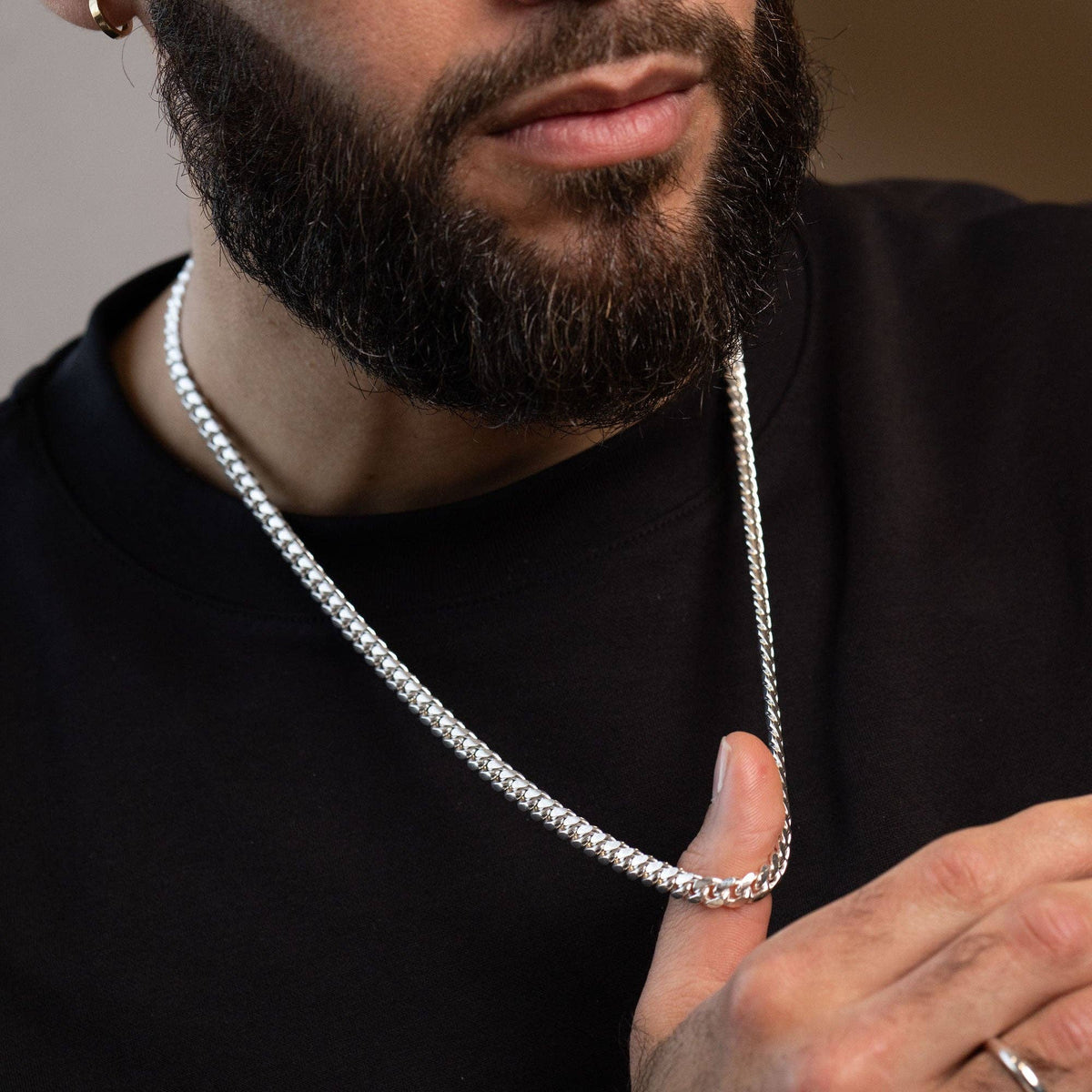 925 Sterling Silver Miami Cuban Chain Necklace 7mm/24"