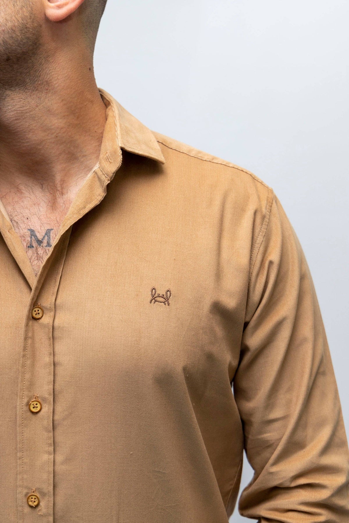 Microcord shirt - Camel