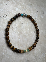 Petra Bracelet - Tigers Eye / Picture Jasper / Turquoise + Navajo Bench Pearl 925