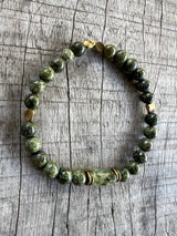 Petra Bracelet - Serpentine / Rutilated Prehnite