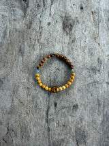 Petra Bracelet - Brown Persian Jade / Yellow Jade / Blue Argentinian Calcite / Tiger's Eye Skull