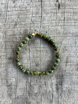 Petra Bracelet - Serpentine / Rutilated Prehnite