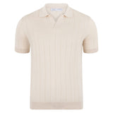 Ultra Fine Cotton Buttonless Polo Shirt - Ecru