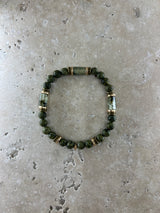 Petra Bracelet - Serpentine / Rutilated Prehnite