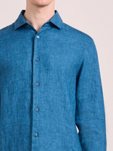 ANTONIO LINEN SHIRT - TEAL