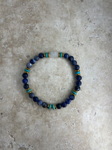 Petra Bracelet - Sodalite / Turquoise Howlite / Black Rutilated Quartz