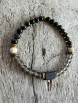 Petra Bracelet - Gold Obsidian / Smokey Quartz / Fossil / Tourmaline