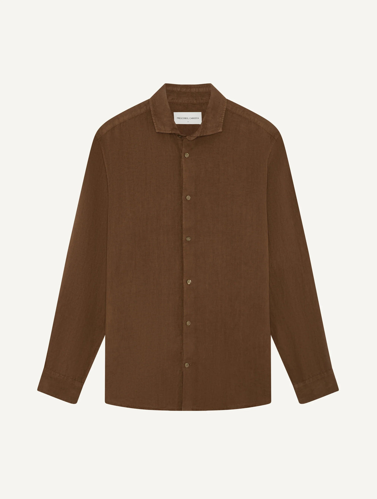 ANTONIO LINEN SHIRT - BROWN