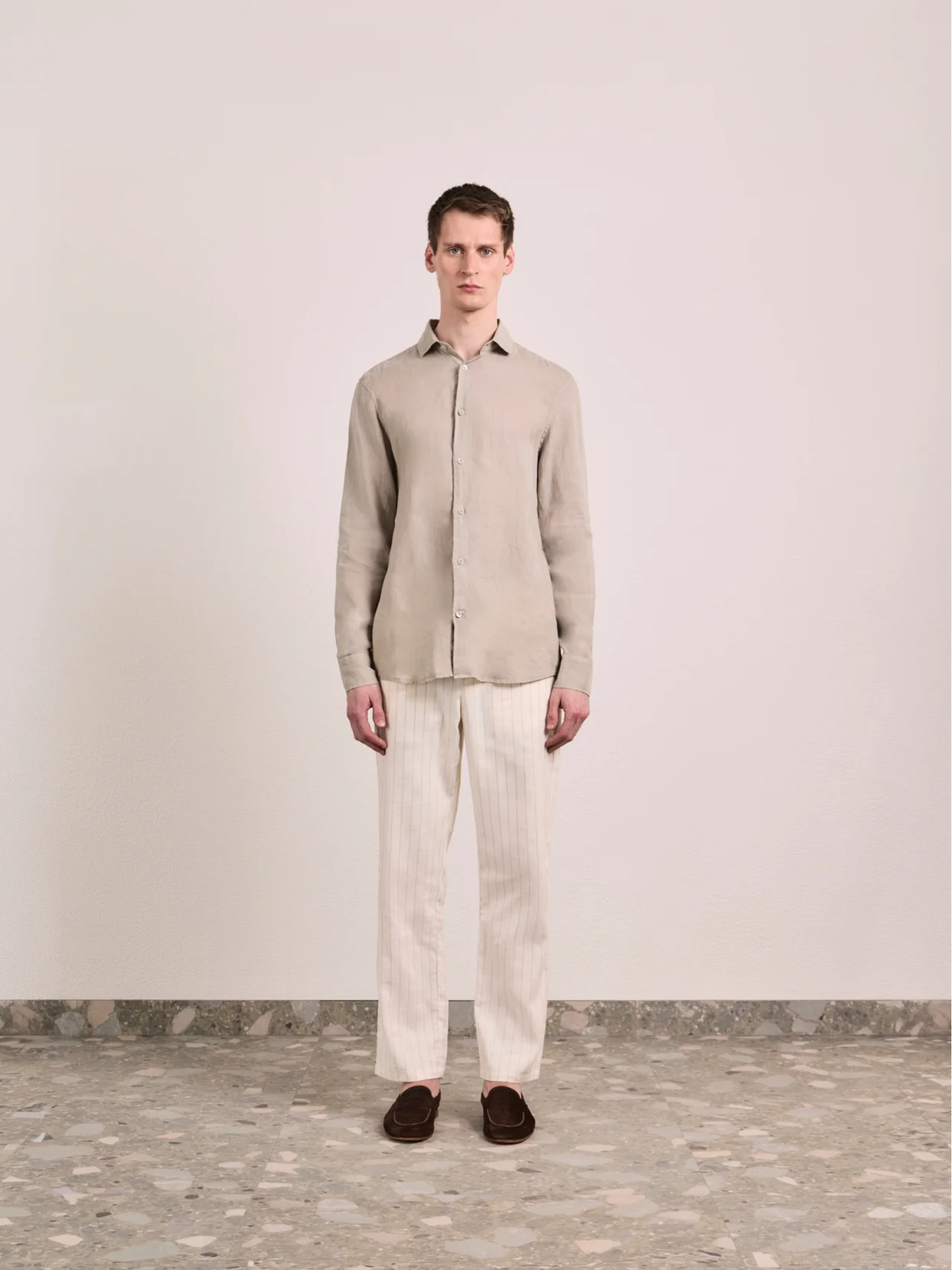 ANTONIO LINEN SHIRT - PALM GREEN