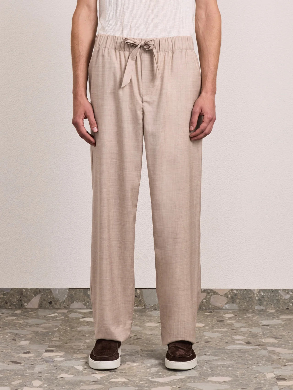 LUAN TROPICAL WOOL TROUSERS - SAND