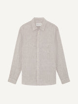 TELLES LINEN SHIRT - Caramel