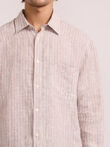 TELLES LINEN SHIRT - Caramel