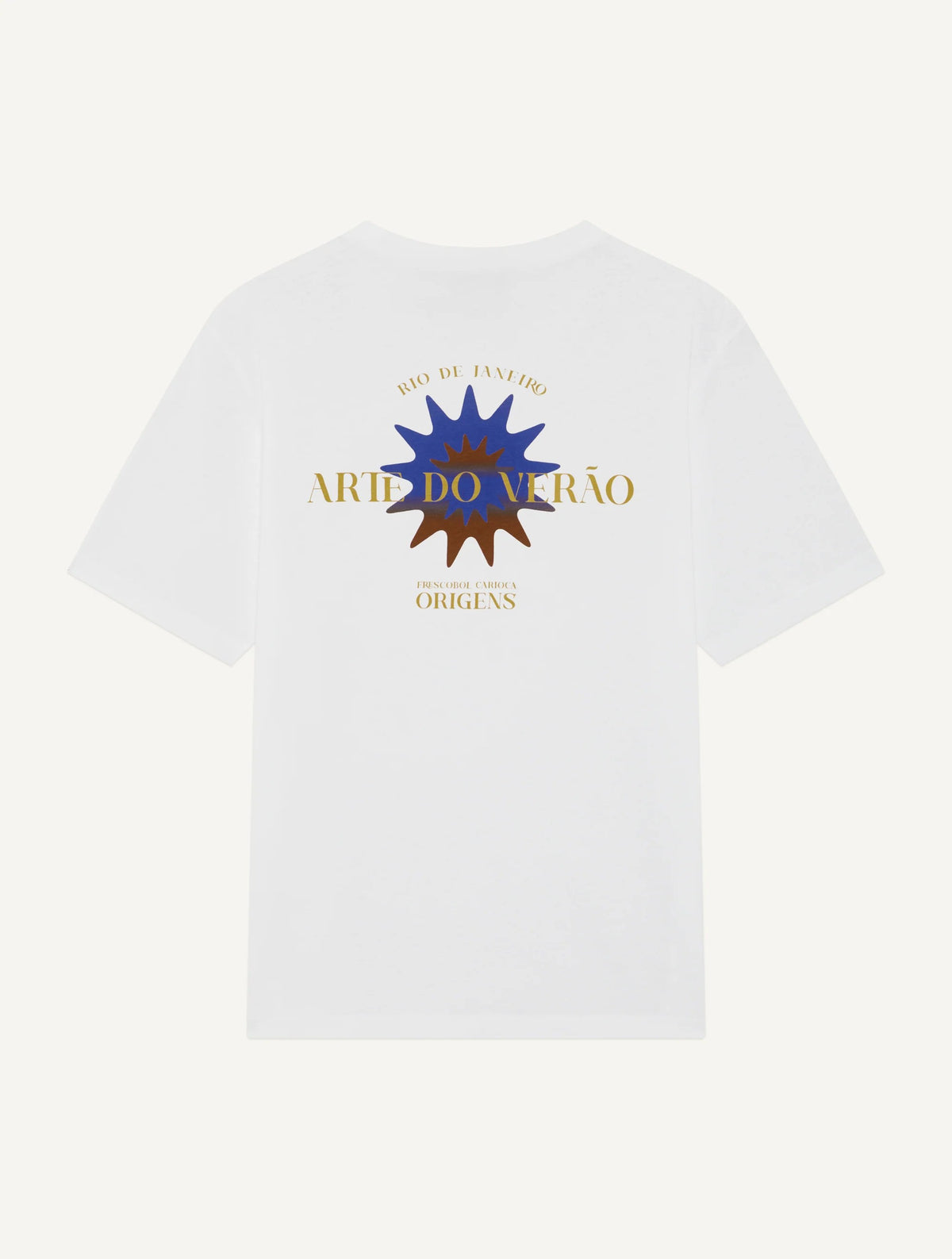 DINIS LINEN-COTTON PRINTED T-SHIRT - 'Arte Do Verao '