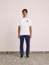 DINIS LINEN-COTTON PRINTED T-SHIRT - 'Arte Do Verao '