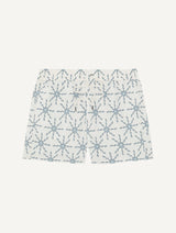 Rio Swim Short O Sol Print - Ecru & Coastal Blue