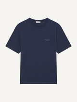 DINIS EMBROIDERED FC LOGO T-SHIRT - MIDNIGHT BLUE