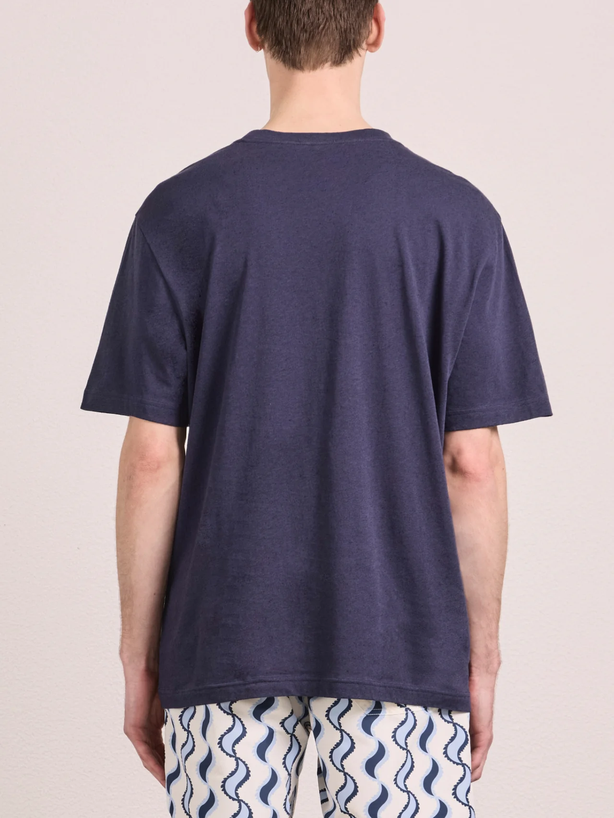 DINIS EMBROIDERED FC LOGO T-SHIRT - MIDNIGHT BLUE