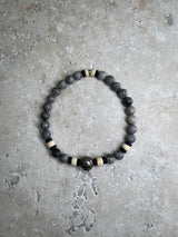 Petra Bracelet - Picasso Jasper + Black Pearl