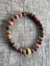 Petra Bracelet - Leopard Skin Jasper / Jade