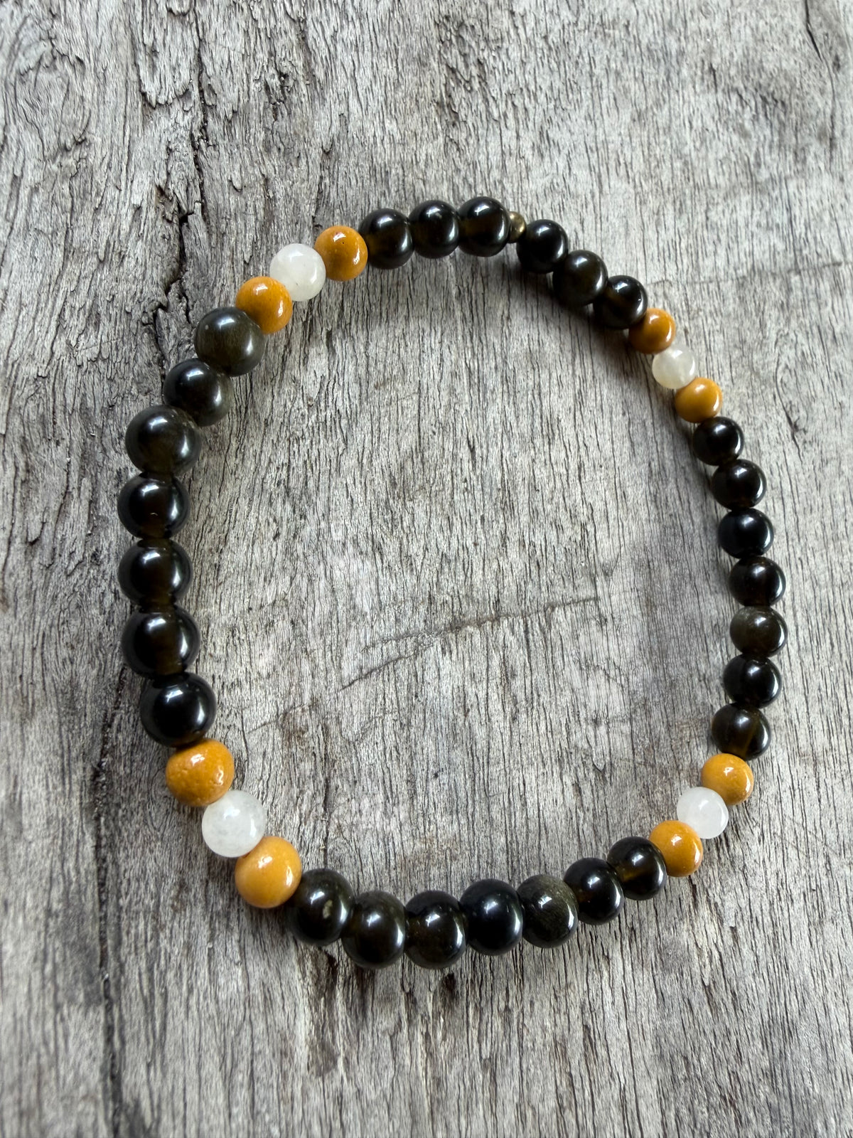 Petra Bracelet - Gold Obsidian / Yellow Jade / Yellow Topaz