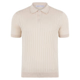 Ultra Fine Cotton Knit Polo Shirt - Ecru