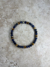 Petra Bracelet - Sodalite / Picture Jasper / Tigers Eye / Navajo Bench Pearl 925