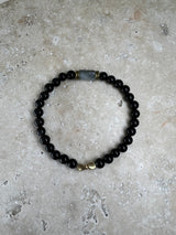 Petra Bracelet - Gold Obsidian / Black Rutilated Quartz