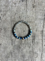 Petra Bracelet - Labradorite / Ocean Blue Imperial Jasper / Amazonite + Black Pearl