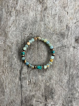 Petra Bracelet - Blue Argentinian Calcite / African Turquoise