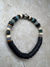 Petra Bracelet - Amazonite / Blue Argentina Calcite / Picture Jasper / African Turquoise + Navajo Bench Pearl 925