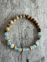 Petra Bracelet - Picture Jasper / Blue Argentinian Calcite