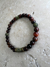 Petra Bracelet - Red Tigers Eye / Serpentine