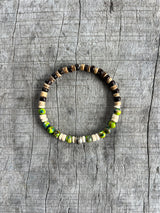 Petra Bracelet - Green Sea Sediment Imperial Jasper + Navajo Bench Pearl 925