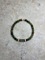 Petra Bracelet - Jade / Jasper / Rutilated Prehnite