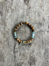 Petra Bracelet - Tiger's eye / Topaz / Blue Argentinian Calcite / Picture Jasper