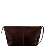 Leather Toiletries Bag - Mahogany