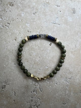 Petra Bracelet - Serpentine / Blue Sandstone