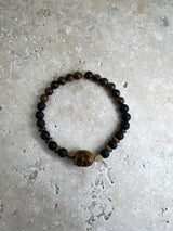 Petra Bracelet - Tiger's Eye / Lava Stone / Tiger's Eye Skull