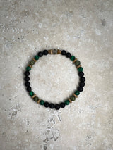 Petra Bracelet - Lava Stone / Malachite / Serpentine / Picture Jasper / Navajo Bench Pearl 925
