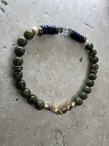 Petra Bracelet - Serpentine / Blue Sandstone