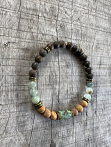 Petra Bracelet - Bronzite / Picture Jasper / Blue Argentinian Calcite / African Turquoise