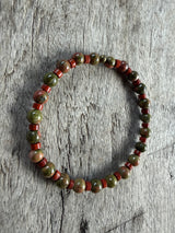 Petra Bracelet - Unakite / Red Jasper