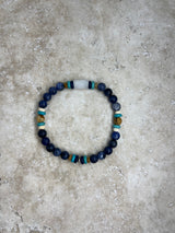 Petra Bracelet - Sodalite / Turquoise Howlite / Picture Jasper / Black Rutilated Quartz