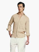 ANTONIO LINEN SHIRT - SAND DUNE