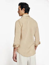 ANTONIO LINEN SHIRT - SAND DUNE