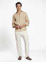 ANTONIO LINEN SHIRT - SAND DUNE