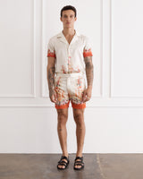 Silk Cotton Short Sleeved Shirt - Bouquet