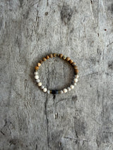 Petra Bracelet - Picture Jasper / Maifanite / Fossil / Black Rutilated Quartz