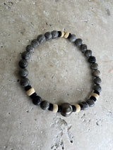 Petra Bracelet - Picasso Jasper + Black Pearl